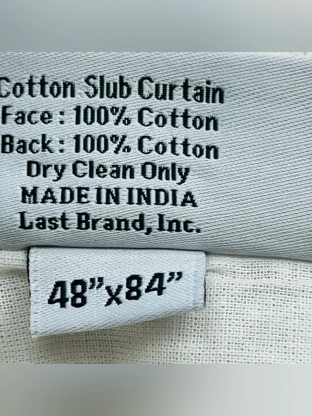 NWT QUINCE Set Of 2 48x84 Cotton Slub Curtains Natural 0120